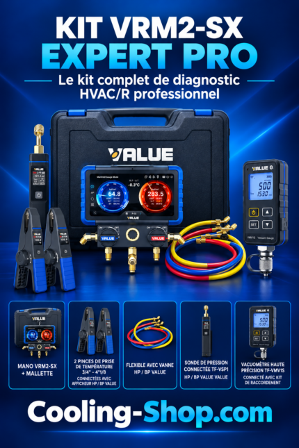 Kit VRM2-SX Expert Pro – VALUE – Kit diagnostic HVAC/R professionnel